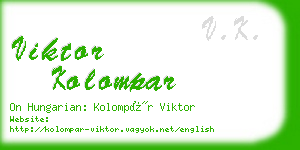 viktor kolompar business card